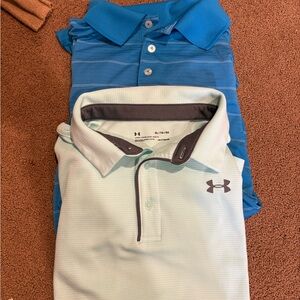Under Armour Light Green and Blue champion polo shirt